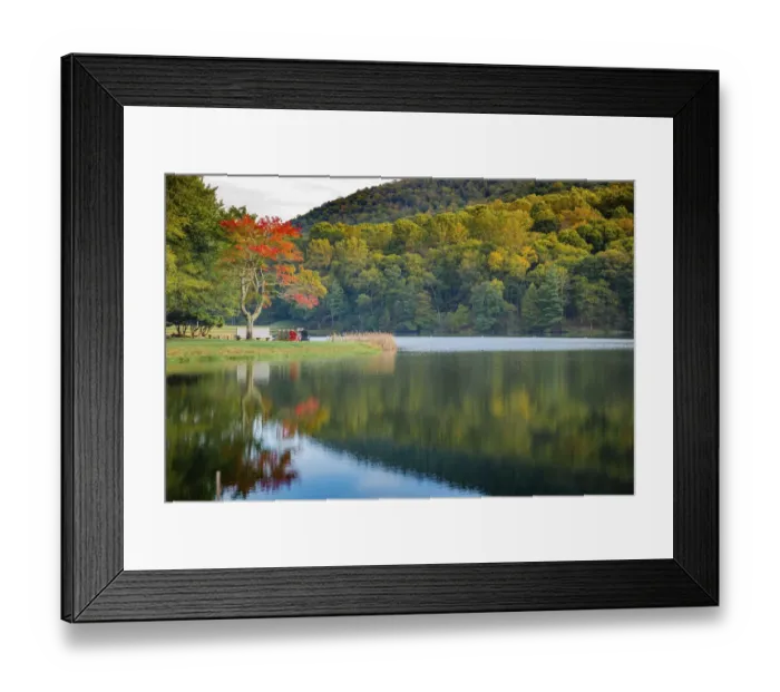 Framed Print : Lake reflections, Peaks Of Otter, Blue Ridge Parkway, Smoky Mountains, USA Framed Print : Lake reflections, Peaks Of Otter, Blue Ridge Parkway, Smoky Mountains, USA