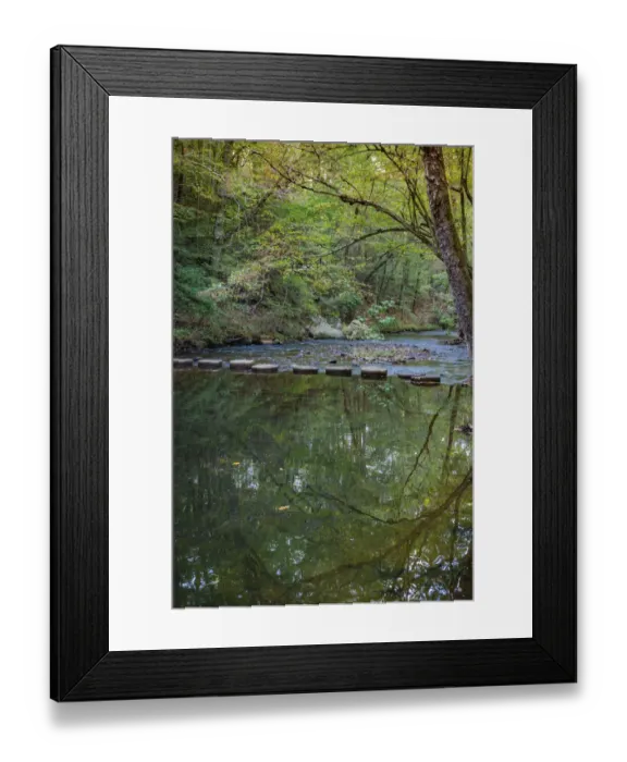 Framed Print : Reflections in Otter Lake Creek, Blue Ridge Parkway, Smoky Mountains, USA