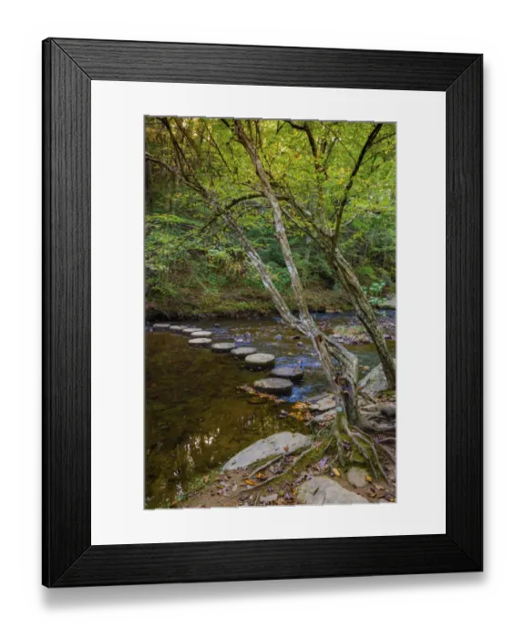 Framed Print : Otter Lake Creek stepping stones, Blue Ridge Parkway, Smoky Mountains, USA Framed Print : Otter Lake Creek stepping stones, Blue Ridge Parkway, Smoky Mountains, USA