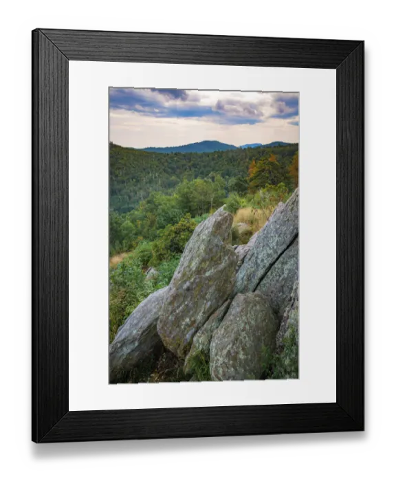Framed Print : Vista with boulders, Shenandoah, Blue Ridge Parkway, Smoky Mountains, USA Framed Print : Vista with boulders, Shenandoah, Blue Ridge Parkway, Smoky Mountains, USA