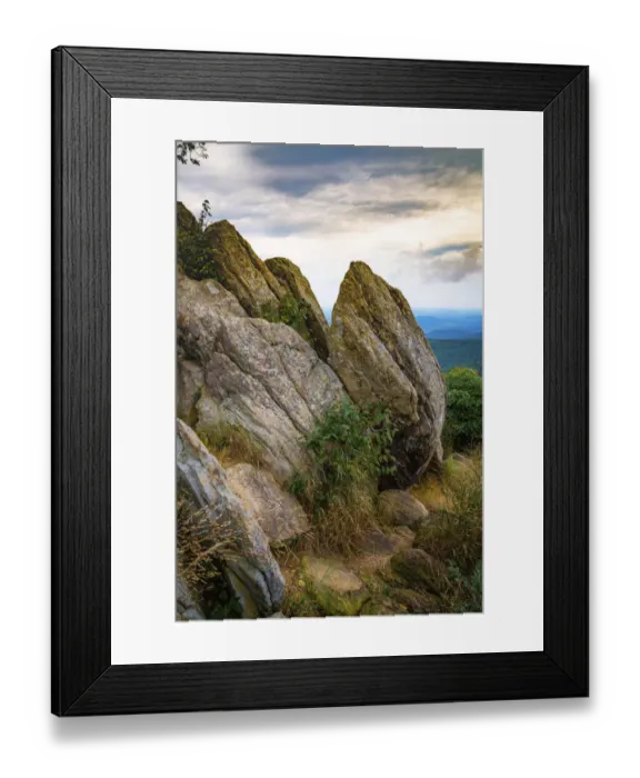 Framed Print : Vista with boulders, Shenandoah, Blue Ridge Parkway, Smoky Mountains, USA Framed Print : Vista with boulders, Shenandoah, Blue Ridge Parkway, Smoky Mountains, USA