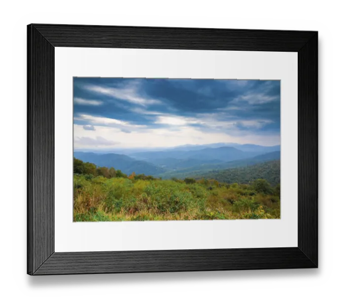 Framed Print : Vista, Shenandoah, Blue Ridge Parkway, Smoky Mountains, USA Framed Print : Vista, Shenandoah, Blue Ridge Parkway, Smoky Mountains, USA