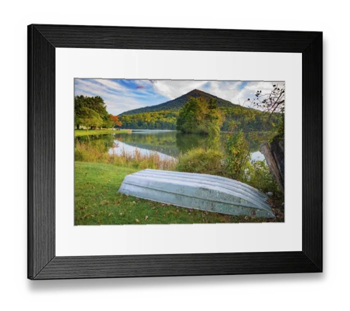 Framed Print : Lake reflections, Peaks Of Otter, Blue Ridge Parkway, Smoky Mountains, USA Framed Print : Lake reflections, Peaks Of Otter, Blue Ridge Parkway, Smoky Mountains, USA