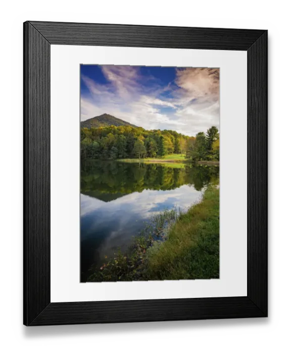 Framed Print : Lake reflections, Peaks Of Otter, Blue Ridge Parkway, Smoky Mountains, USA Framed Print : Lake reflections, Peaks Of Otter, Blue Ridge Parkway, Smoky Mountains, USA