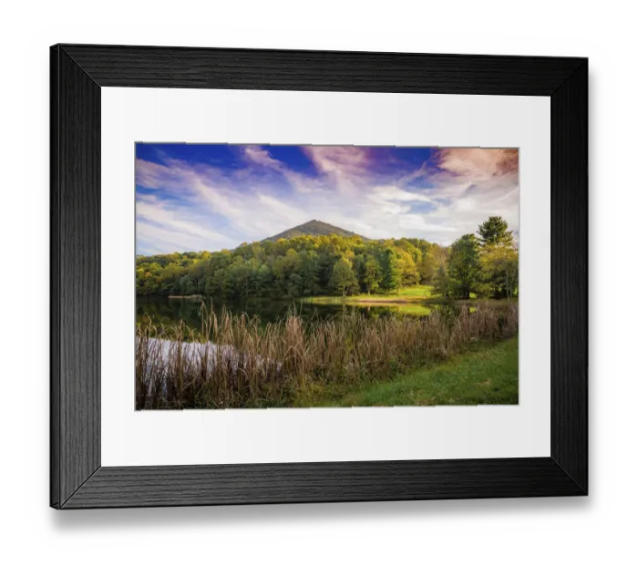 Framed Print : Lake reflections, Peaks Of Otter, Blue Ridge Parkway, Smoky Mountains, USA Framed Print : Lake reflections, Peaks Of Otter, Blue Ridge Parkway, Smoky Mountains, USA