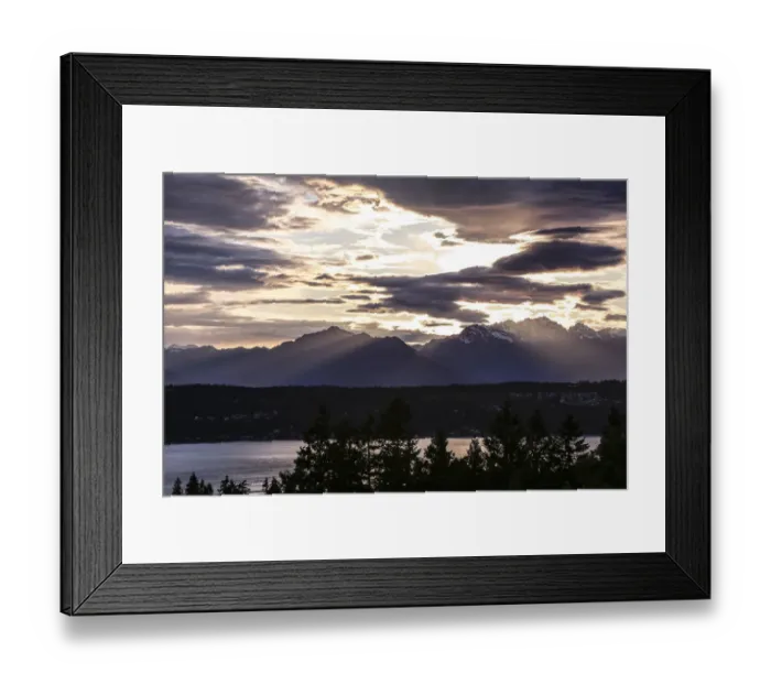 Framed Print : Bremerton, Washington State, USA, Olympic Mountains, Puget Sound sunset Framed Print : Bremerton, Washington State, USA, Olympic Mountains, Puget Sound sunset