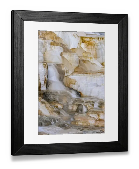 Framed Print : Colorful terrace, Canary Spring, Mammoth Hot Springs, Yellowstone National Park, Wyoming