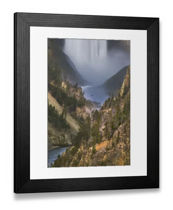 Framed Print : Lower Falls at sunrise from Artist Point, Yellowstone National Park, Wyoming Framed Print : Lower Falls at sunrise from Artist Point, Yellowstone National Park, Wyoming