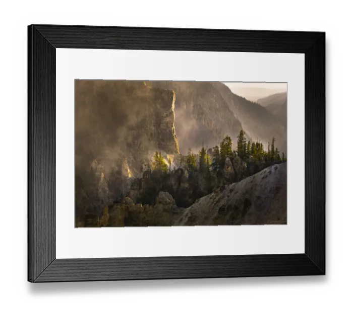 Framed Print : View from Artist Point at sunrise, Grand Canyon of Yellowstone, Yellowstone National Park, Wyoming Framed Print : View from Artist Point at sunrise, Grand Canyon of Yellowstone, Yellowstone National Park, Wyoming