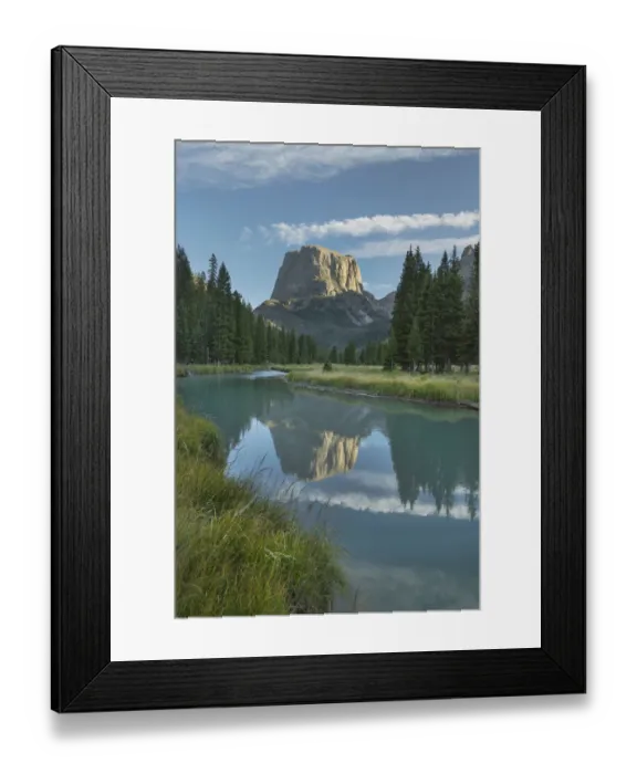 Framed Print : Squaretop Mountain reflected in Green River, Bridger Wilderness, Wind River Range, Wyoming Framed Print : Squaretop Mountain reflected in Green River, Bridger Wilderness, Wind River Range, Wyoming