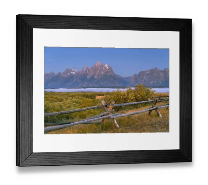 Framed Print : Teton Range at Cunningham Ranch, Grand Teton National Park, Wyoming
