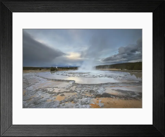 Framed Print : Great Fountain Geyser, Yellowstone National Park