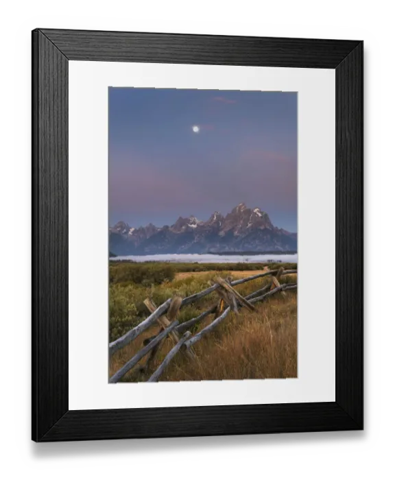 Framed Print : Full moon over the Teton Range at Cunningham Ranch, Grand Teton National Park, Wyoming Framed Print : Full moon over the Teton Range at Cunningham Ranch, Grand Teton National Park, Wyoming