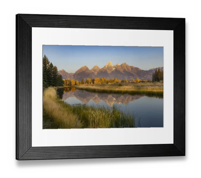 Framed Print : Teton Range from Schwabacher Landing, Grand Teton National Park, Wyoming