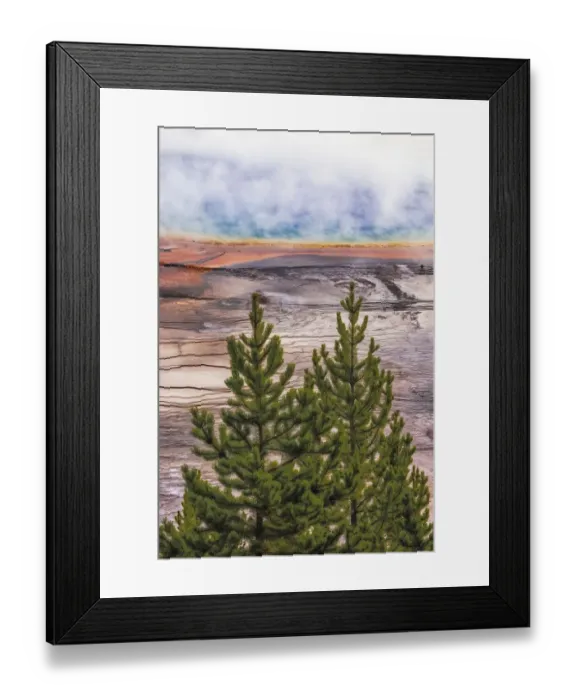 Framed Print : Elevated view of Grand Prismatic spring and colorful bacterial mat, Yellowstone National Park, Wyoming Framed Print : Elevated view of Grand Prismatic spring and colorful bacterial mat, Yellowstone National Park, Wyoming