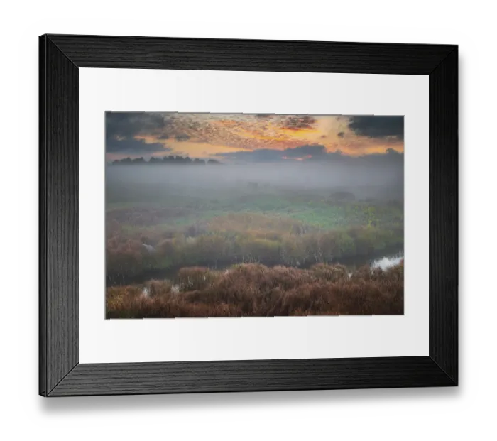 Framed Print : USA, West Virginia, Davis. Fog over stream in valley at sunrise Framed Print : USA, West Virginia, Davis. Fog over stream in valley at sunrise