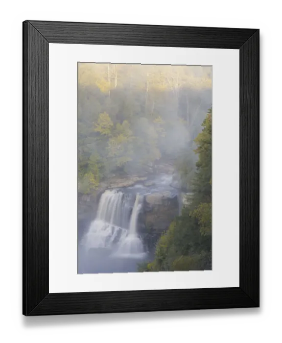 Framed Print : USA, West Virginia, Davis. Overview of waterfall in Blackwater State Park Framed Print : USA, West Virginia, Davis. Overview of waterfall in Blackwater State Park