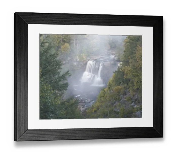 Framed Print : USA, West Virginia, Davis. Overview of waterfall in Blackwater State Park Framed Print : USA, West Virginia, Davis. Overview of waterfall in Blackwater State Park