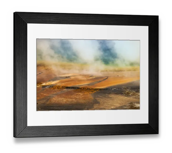 Framed Print : Elevated view of Grand Prismatic spring and colorful bacterial mat, Yellowstone National Park, Wyoming Framed Print : Elevated view of Grand Prismatic spring and colorful bacterial mat, Yellowstone National Park, Wyoming