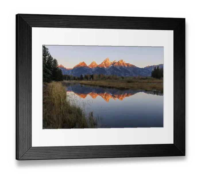 Framed Print : Teton Range reflected in Snake River from Schwabacher Landing, Grand Teton National Park, Wyoming Framed Print : Teton Range reflected in Snake River from Schwabacher Landing, Grand Teton National Park, Wyoming