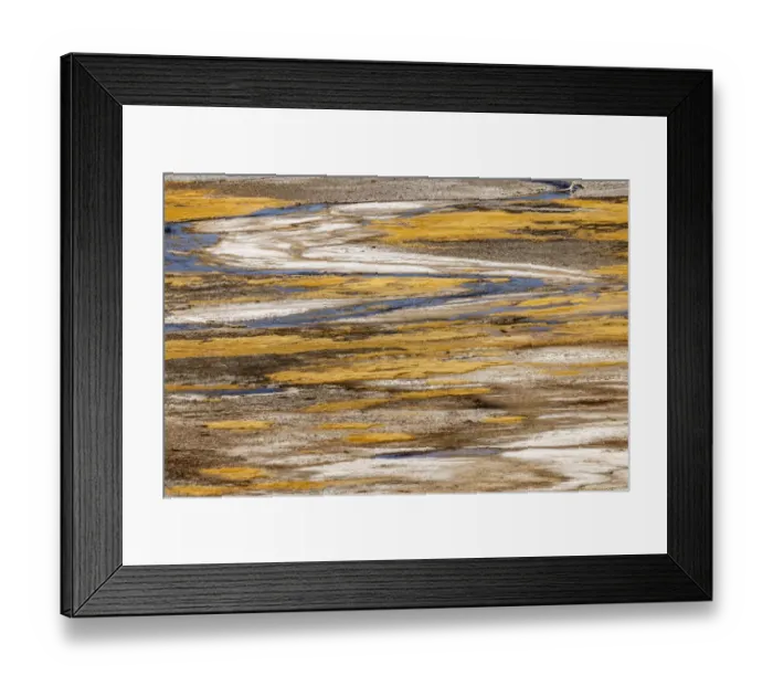 Framed Print : Elevated view of patterns in bacterial mat around Grand Prismatic spring, Midway Geyser Basin, Yellowstone National Park, Wyoming Framed Print : Elevated view of patterns in bacterial mat around Grand Prismatic spring, Midway Geyser Basin, Yellowstone National Park, Wyoming