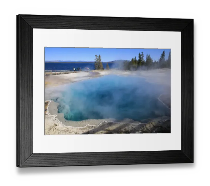 Framed Print : Yellowstone National Park, West Thumb Geysers, Lake Yellowstone