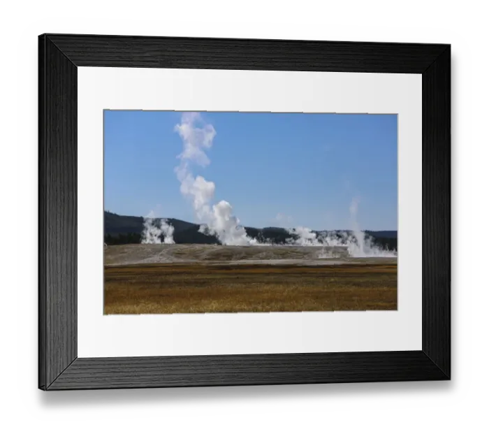 Framed Print : Yellowstone National Park, USA, Wyoming. Old Faithful Framed Print : Yellowstone National Park, USA, Wyoming. Old Faithful