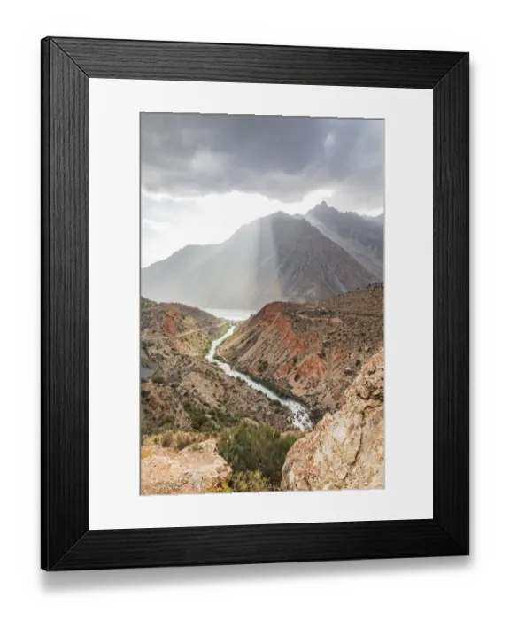 Framed Print : Iskanderkul, Sughd Province, Tajikistan. The Yaghnob River and Iskanderkul Lake Framed Print : Iskanderkul, Sughd Province, Tajikistan. The Yaghnob River and Iskanderkul Lake