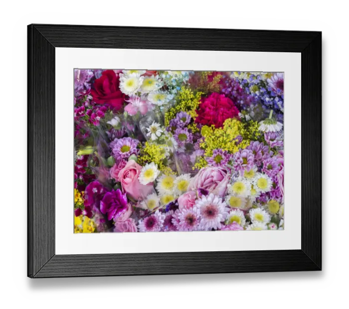 Framed Print : China, Hong Kong. Flower market