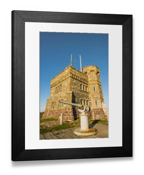 Framed Print : Noon Gun at Cabot Tower, Signal Hill National Historic Site, St. John s, Newfoundland, Canada