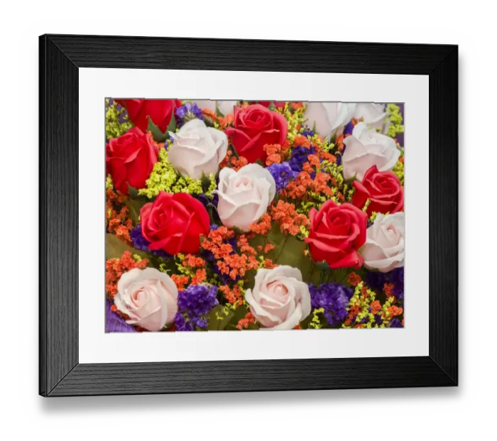 Framed Print : China, Hong Kong. Flower market