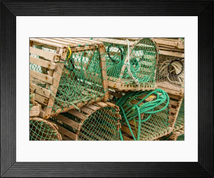 Framed Print : Fishing nets and lobster pots traps, Old Pelican, Avalon Peninsula, Newfoundland, Canada Framed Print : Fishing nets and lobster pots traps, Old Pelican, Avalon Peninsula, Newfoundland, Canada