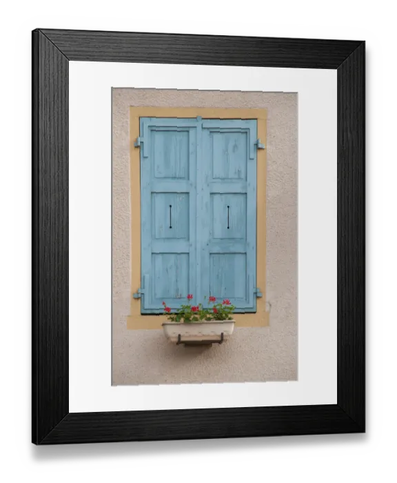 Framed Print : France, Burgundy. A rustic window graces a building in the Burgundy village of Louhans Framed Print : France, Burgundy. A rustic window graces a building in the Burgundy village of Louhans