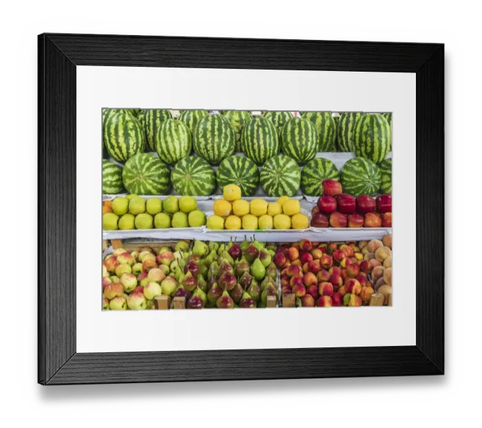 Framed Print : Dushanbe, Tajikistan. Fresh fruit for sale at the Mehrgon Market in Dushanbe Framed Print : Dushanbe, Tajikistan. Fresh fruit for sale at the Mehrgon Market in Dushanbe