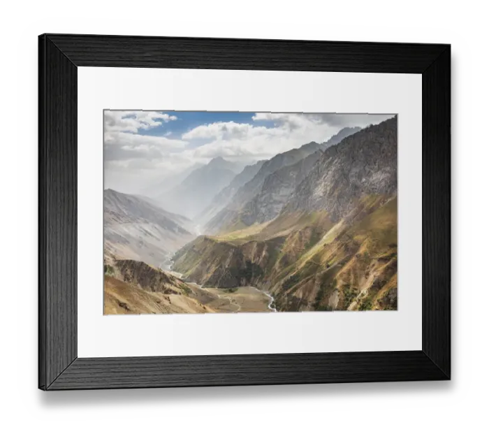 Framed Print : Pandzhkhok, Sughd, Tajikistan. Canyon in the mountains of Tajikistan Framed Print : Pandzhkhok, Sughd, Tajikistan. Canyon in the mountains of Tajikistan