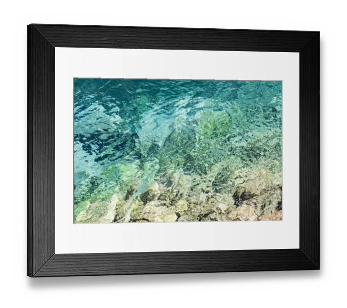 Framed Print : Haft Kul, Sughd Province, Tajikistan. Abstract patterns in the water of Nezhegon, Haft Kul, the Seven Lakes