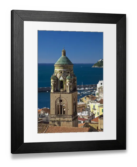 Framed Print : Italy, Amalfi. Light on the Cathedral of St. Andrew and the town of Amalfi Framed Print : Italy, Amalfi. Light on the Cathedral of St. Andrew and the town of Amalfi
