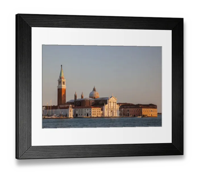 Framed Print : Italy, Venice. Evening light on the San Giorgio Maggiore Church, a 16th Century Benedictine Church Framed Print : Italy, Venice. Evening light on the San Giorgio Maggiore Church, a 16th Century Benedictine Church