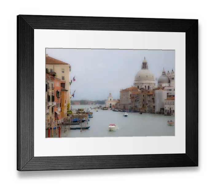Framed Print : Italy, Venice. Buildings along the Grand Canal with Santa Maria della Salute beyond Framed Print : Italy, Venice. Buildings along the Grand Canal with Santa Maria della Salute beyond
