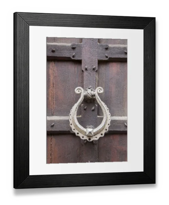 Framed Print : Italy, Venice. Door knocker on an old door along the streets of Venice Framed Print : Italy, Venice. Door knocker on an old door along the streets of Venice