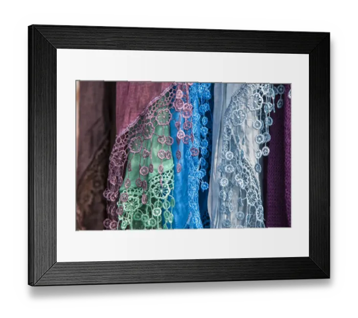 Framed Print : Italy, Venice. Colorful Venetian scarfs Framed Print : Italy, Venice. Colorful Venetian scarfs