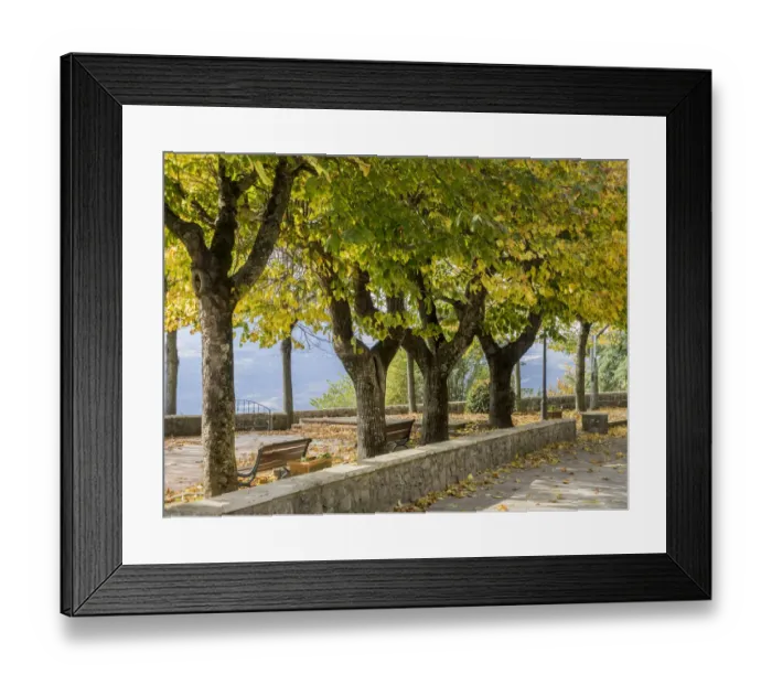 Framed Print : Italy, Tuscany, Radicofani. Park setting in the town of Radicofani overlooking the valley below Framed Print : Italy, Tuscany, Radicofani. Park setting in the town of Radicofani overlooking the valley below