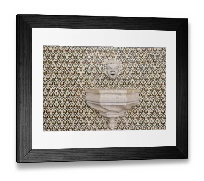 Framed Print : Cascais, Portugal. Geometric patterned Portuguese tiles Framed Print : Cascais, Portugal. Geometric patterned Portuguese tiles