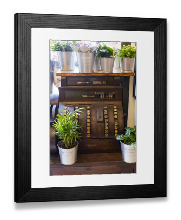 Framed Print : Lisbon, Portugal. Antique Portuguese cash register Framed Print : Lisbon, Portugal. Antique Portuguese cash register