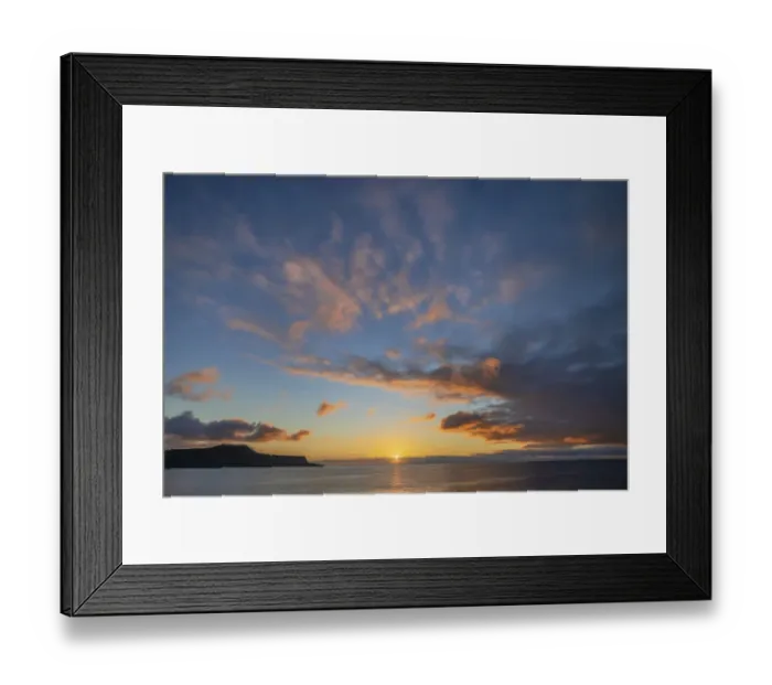 Framed Print : Sunset over Pacific Ocean, Santiago Island, Galapagos Islands, Ecuador