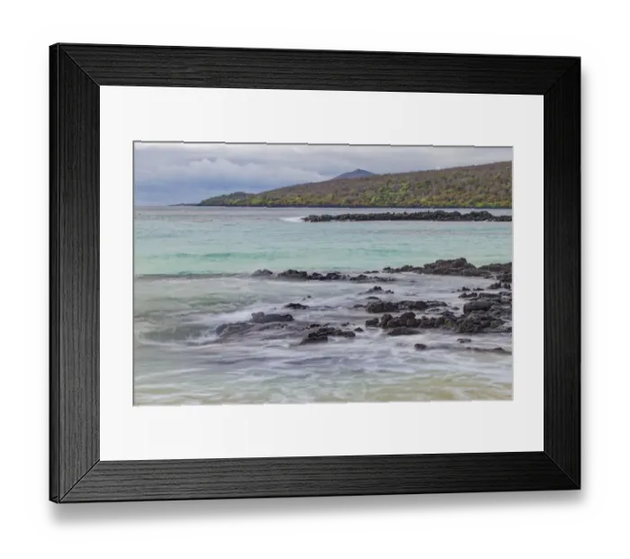 Framed Print : Small waves on lava rocks along shoreline of Floreana Island, Galapagos Islands, Ecuador Framed Print : Small waves on lava rocks along shoreline of Floreana Island, Galapagos Islands, Ecuador