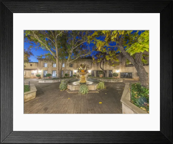 Framed Print : Arizona, Sedona. Tlaquepaque at dawn, high end shopping center with art galleries and boutique stores