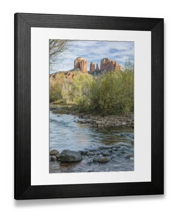 Framed Print : Arizona, Sedona. Oak Creek and Cathedral Rock Framed Print : Arizona, Sedona. Oak Creek and Cathedral Rock