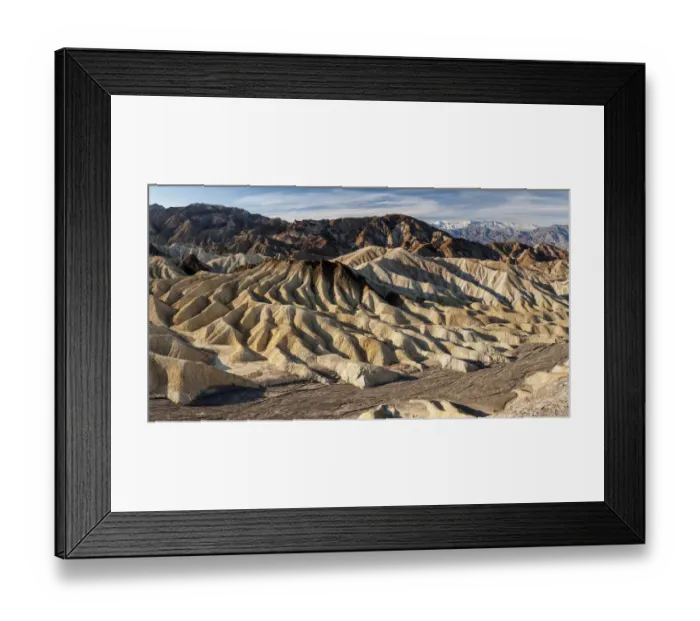 Framed Print : USA, California, Death Valley National Park. Dry wash in winter at Zabriskie Point Framed Print : USA, California, Death Valley National Park. Dry wash in winter at Zabriskie Point