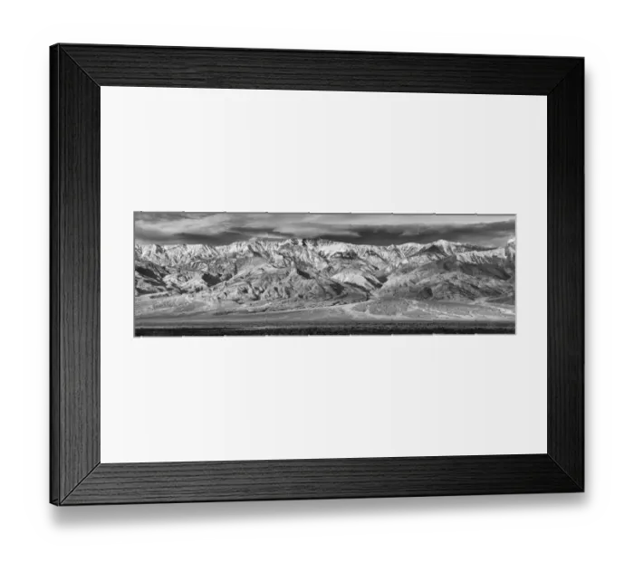 Framed Print : USA, California, Death Valley National Park. Panoramic view of alluvial fan coming out of Panamint Mountain Range Framed Print : USA, California, Death Valley National Park. Panoramic view of alluvial fan coming out of Panamint Mountain Range